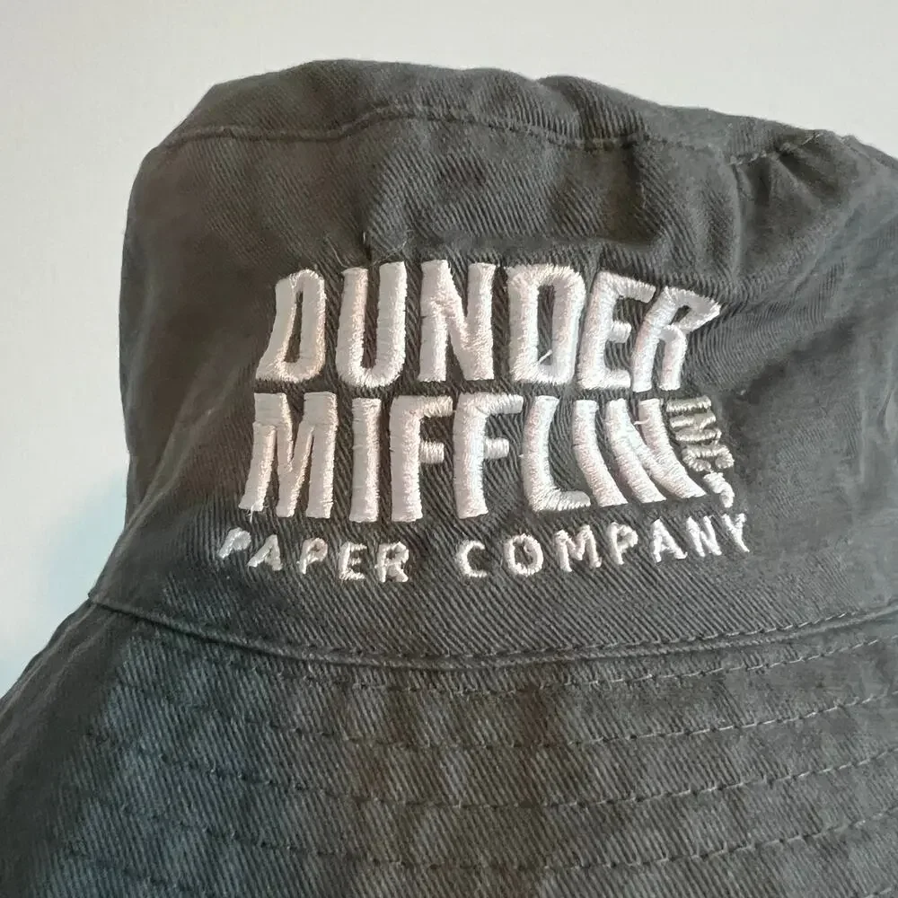 Dunder Mifflin Paper Company The Office Gray Embroidered Bucket Hat One Size
